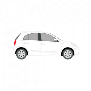 Nissan Micra 5-ovinen hatchback – perforoitu tummennuskalvo