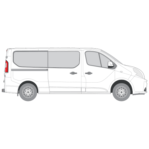 Nissan Primastar (Useita malleja) – perforoitu tummennuskalvo