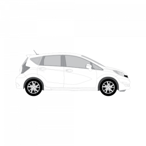 Nissan Versa Note hatchback – perforoitu tummennuskalvo