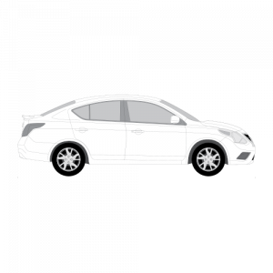 Nissan Versa sedan – perforoitu tummennuskalvo