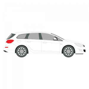Opel Astra farmari – perforoitu tummennuskalvo