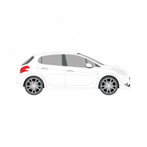 Peugeot 208 5-ovinen – perforoitu tummennuskalvo