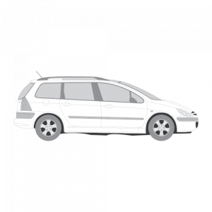 Peugeot 307sw – perforoitu tummennuskalvo