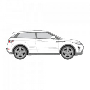 Range Rover Evoque 3-ovinen – perforoitu tummennuskalvo