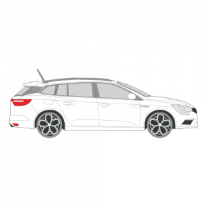 Renault Megane farmari – perforoitu tummennuskalvo