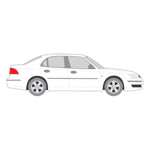 Saab 9-3 sedan – perforoitu tummennuskalvo
