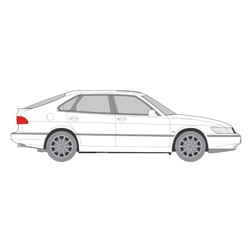 Saab 900 – perforoitu tummennuskalvo
