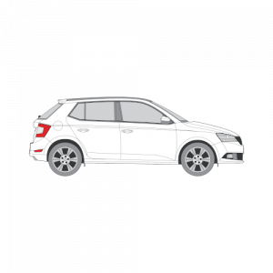 Skoda Fabia hatchback 5-ovinen – perforoitu tummennuskalvo
