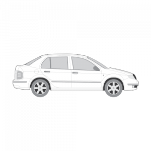 Skoda Fabia sedan – perforoitu tummennuskalvo