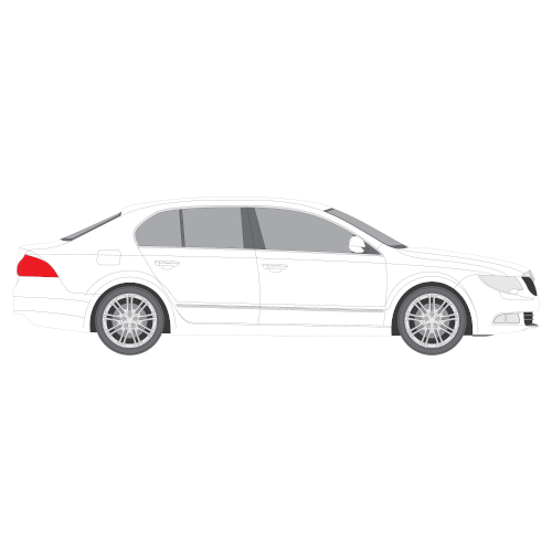 Skoda Superb sedan – perforoitu tummennuskalvo