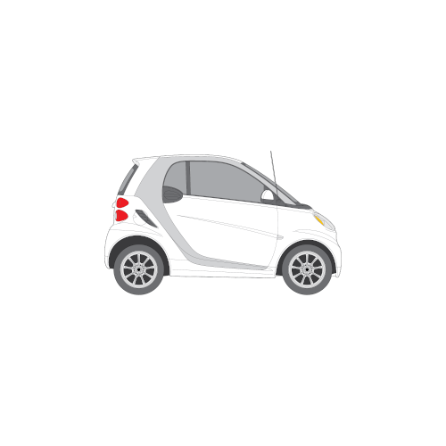 Smart Fortwo Coupe – perforoitu tummennuskalvo