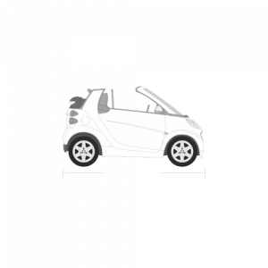 Smart Fortwo avoauto – perforoitu tummennuskalvo