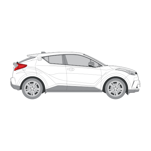 Toyota C-HR – perforoitu tummennuskalvo