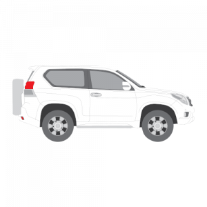 Toyota Land Cruiser 3-ovinen 120, 150 – perforoitu tummennuskalvo