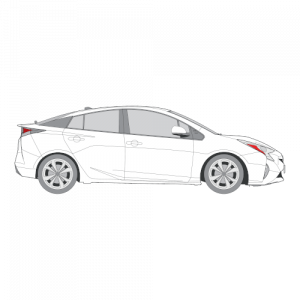 Toyota Prius – perforoitu tummennuskalvo