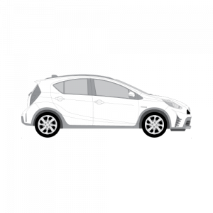 Toyota Prius C – perforoitu tummennuskalvo