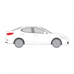 Toyota Yaris sedan – perforoitu tummennuskalvo