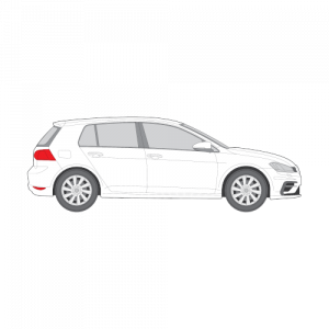 Volkswagen Golf 5-ovinen hatchback – perforoitu tummennuskalvo