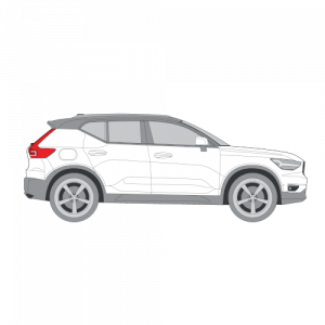 Volvo XC40 – perforoitu tummennuskalvo